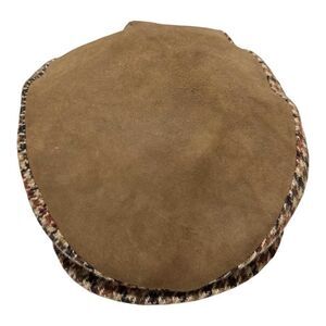 Vintage Country‎ Gentleman 7 5/8 Brown Plaid Wool Driving Hat Newsboy Cap Cabbie